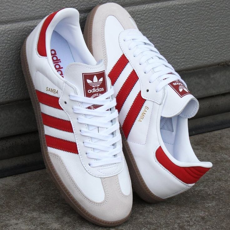 TENIS SAMBA BLANCO ROJO